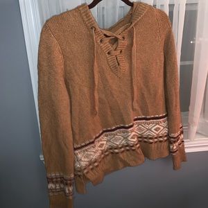 Knit Hollister sweater with hood